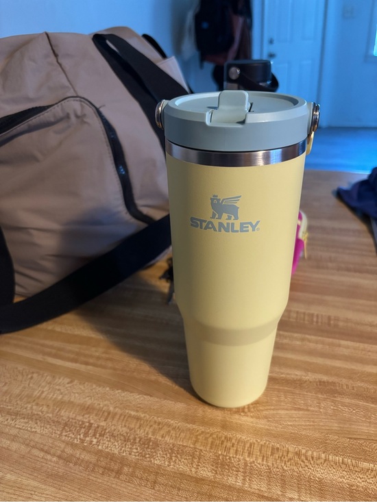 Stanley Other - Stanley Pale Yellow Tumbler with Light Gray Lid